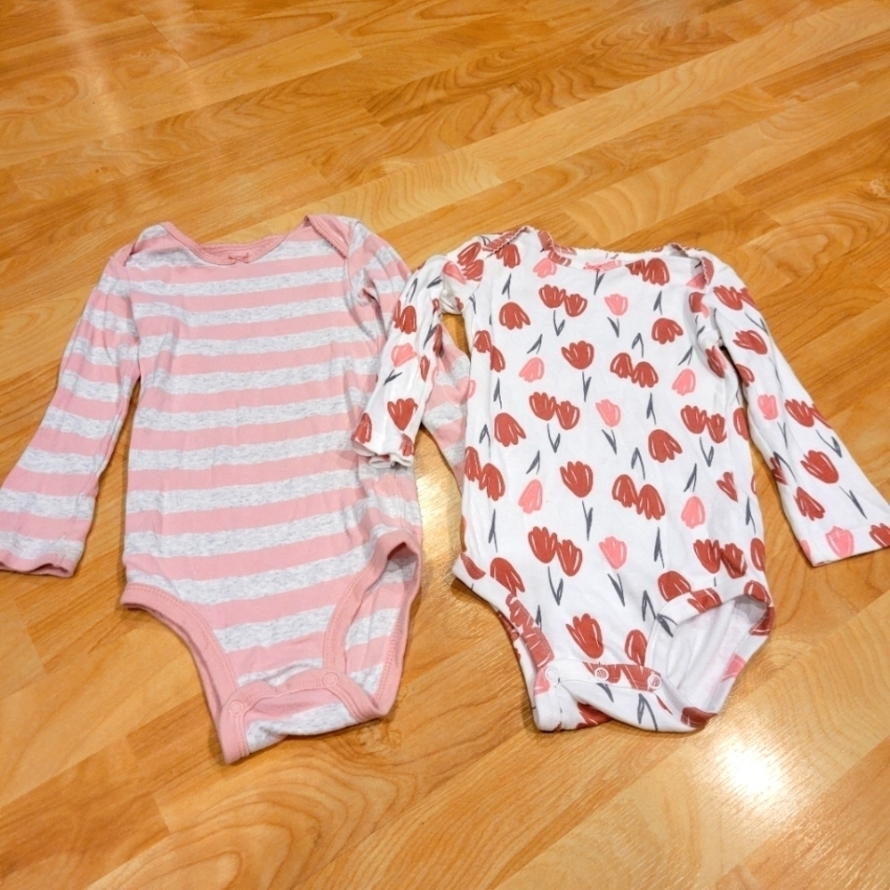Carter's Long Sleeve Onesie Bundle Size 24 Months